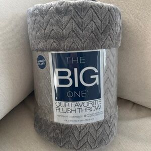 The Big One Gray Plush Throw